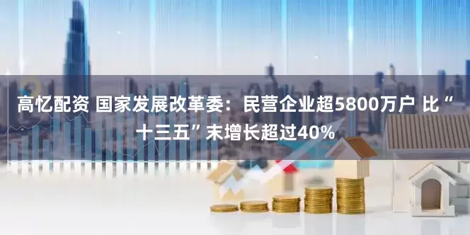 高忆配资 国家发展改革委：民营企业超5800万户 比“十三五”末增长超过40%